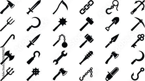 halloween icons set