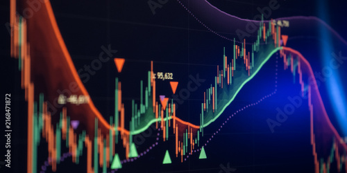 Fotografie Abstract financial data visualization
