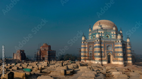 Bild auf Leinwand The Tomb of Bibi Jawindi is one of the five monuments in Uch Sharif, Punjab, Pakistan, that are on the tentative list of the UNESCO World Heritage Sites
