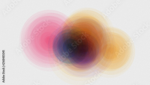 Konstfotografi Abstract composition featuring overlapping circular shapes in warm pink, orange,