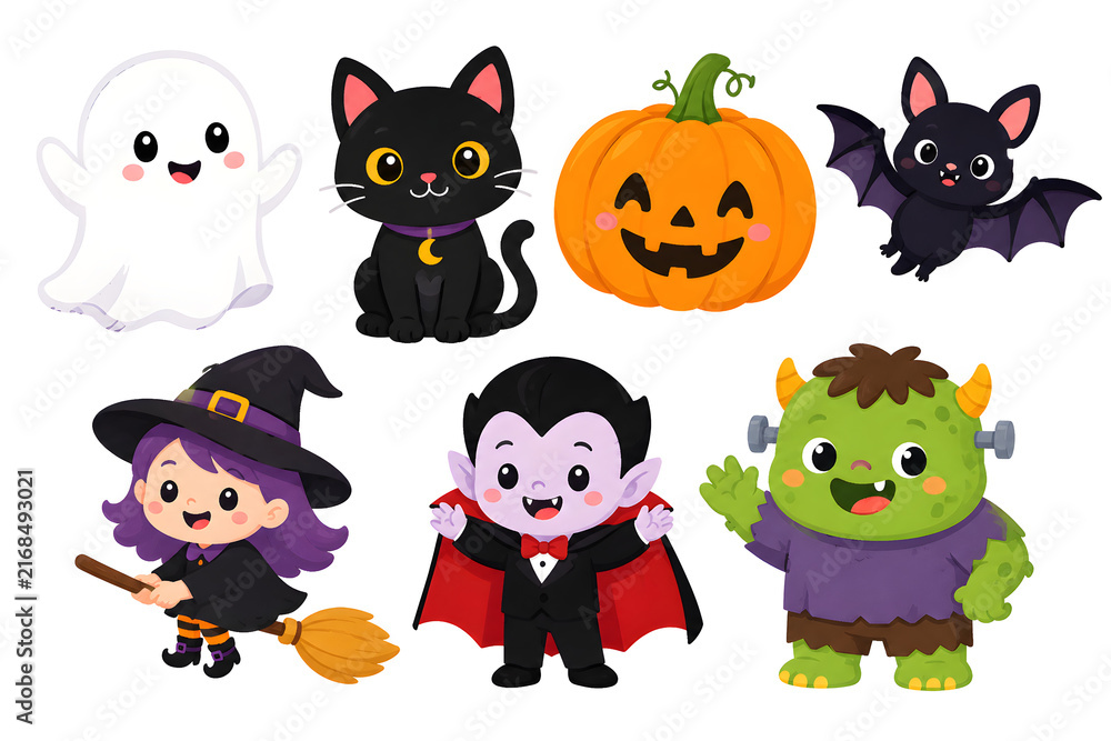Fototapeta premium halloween monsters set