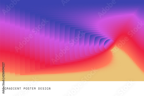 Abstract Pink Purple Gradient Background with Distorted Perspective Tunnel