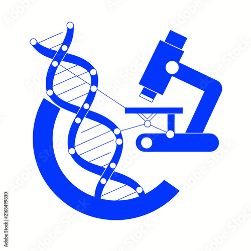 Scientific Medical Research DNA And Microscope Vector Illustration