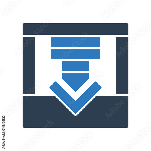 Sheet Metal Bending Machine Vector Icon