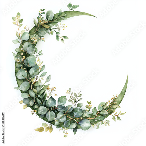 Elegant Floral Wreath Design with Greenery and Delicate Accents