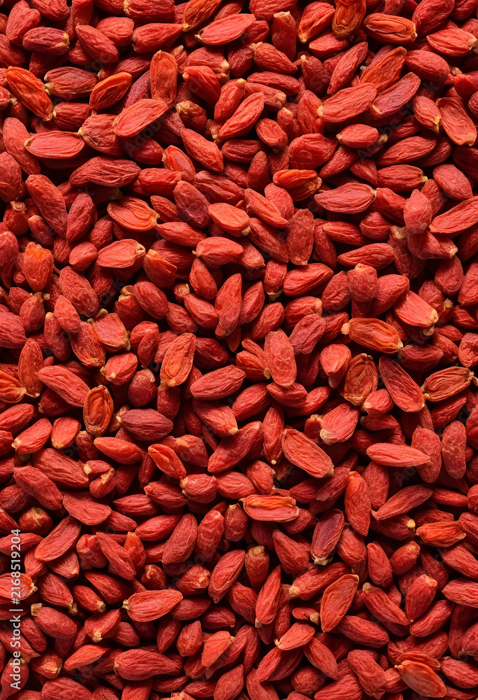 Obraz premium Superfood goji berries background, healthy eating and antioxidant rich nutrition, traditional chinese medicine ingredient
