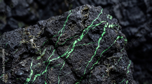 Basalt Rock Carbon Capture Mineral Veins