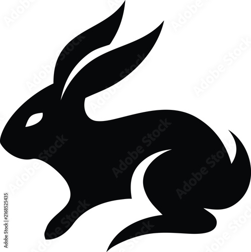 Rabbit Tattoo Silhouette Design