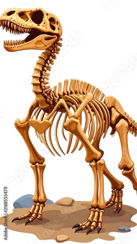 Giraffe statue on wooden base in natural setting.