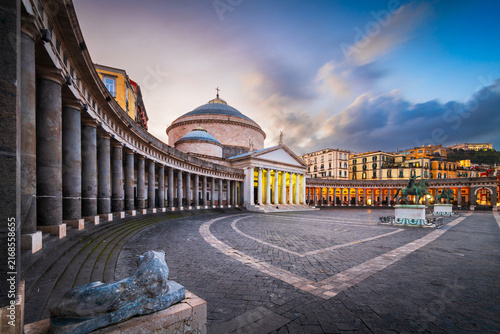 Naples, Italy at Piazza del Plebiscito