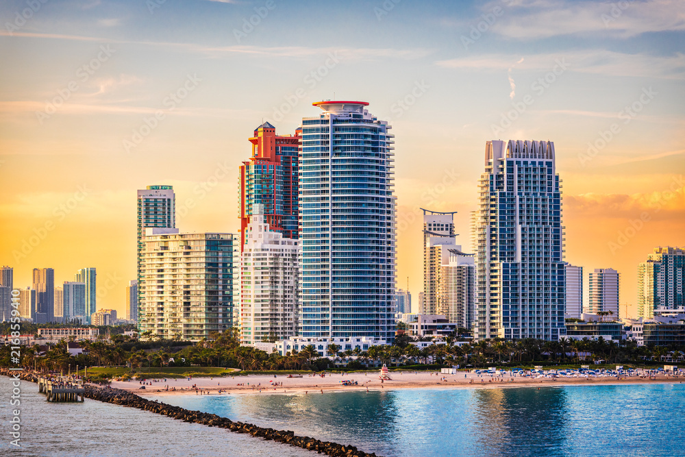 Fototapeta premium South Beach, Miami, Florida, USA