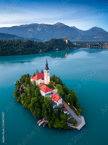 Lake Bled, Slovenia at Blue Hour