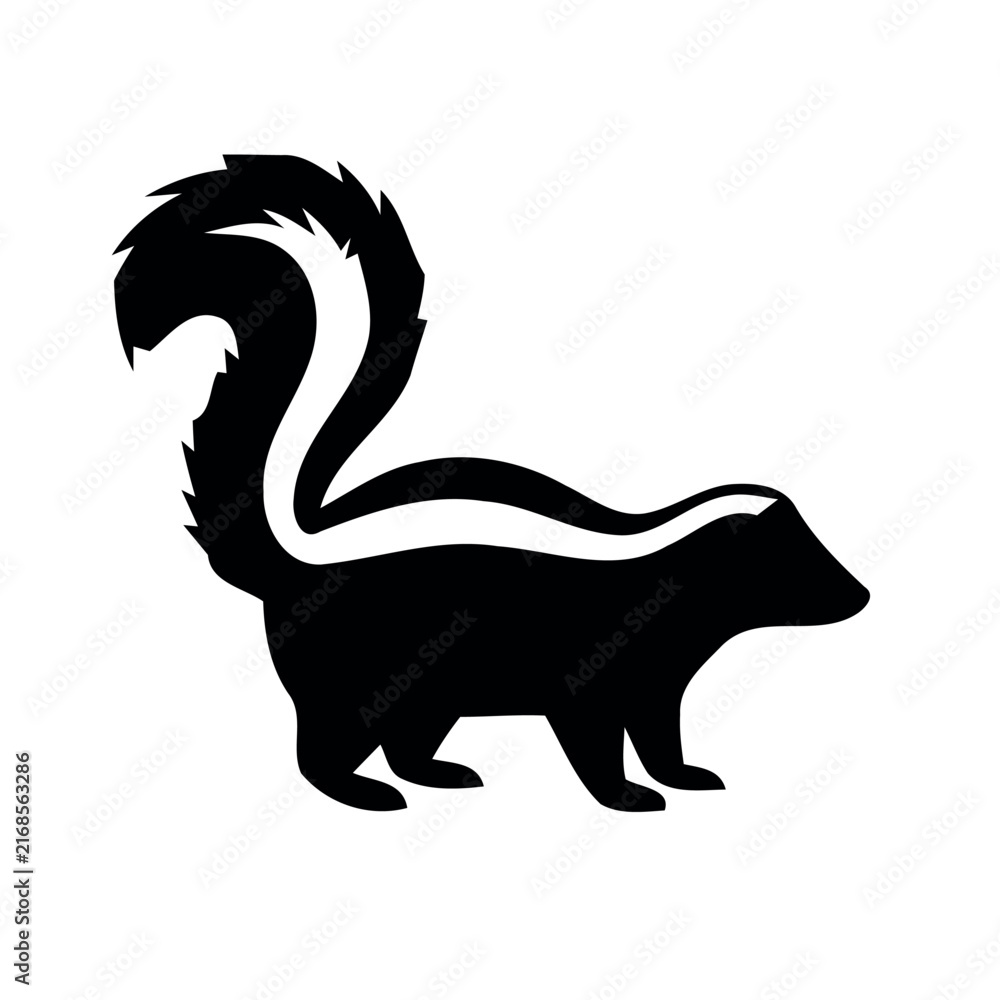 Fototapeta premium Squirrel American Animals,Shilhouette Vector.