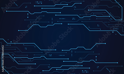 vector futuristic circuit board , Electronic motherboard , Communication and engineering concept , Hi-tech digital technology concept	
