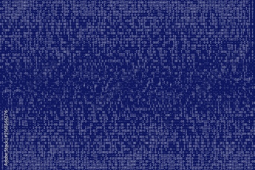 Abstract Blue Digital Binary Code Computer Matrix Technology Background