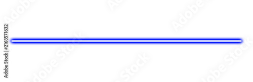 Blue Glowing Neon Line Graphic Element Isolated on Transparent Background