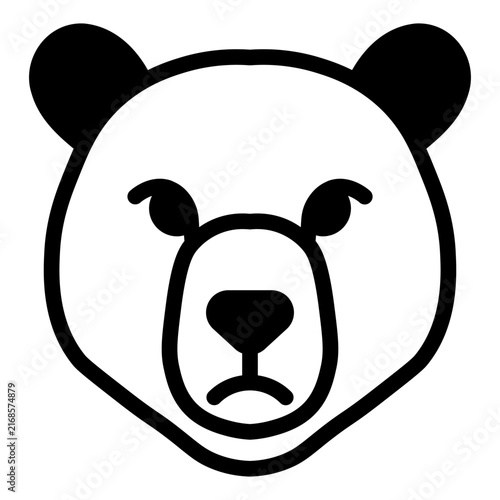 bear market glyph icon vector illustration isolated on white background