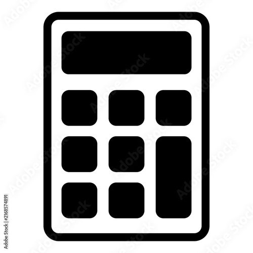 calculator glyph icon vector illustration isolated on white background