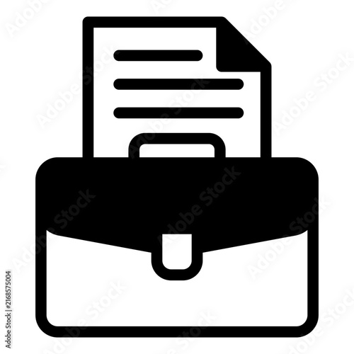 portfolio glyph icon vector illustration isolated on white background
