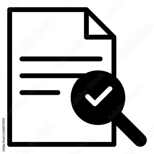 audit glyph icon vector illustration isolated on white background