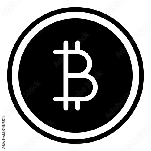 crypto glyph icon vector illustration isolated on white background