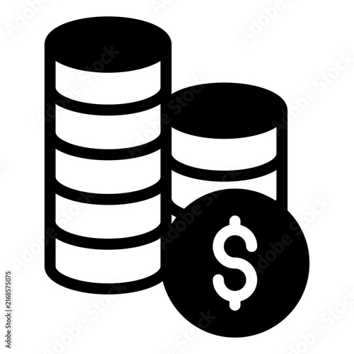 finance glyph icon vector illustration isolated on white background
