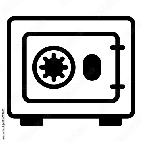 safe glyph icon vector illustration isolated on white background