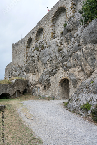 tunnel passage under rampart, Citadelle, Sisteron, France