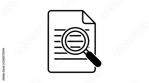 Magnifying Glass Over Document
