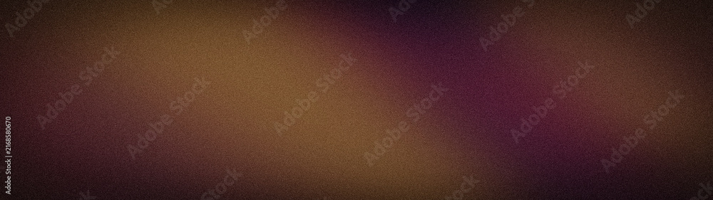 Fototapeta premium Grainy textured abstract background in brown yellow and purple colors with wide format for tech and design