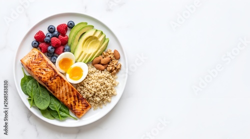 healthy food on a plate with vegetables