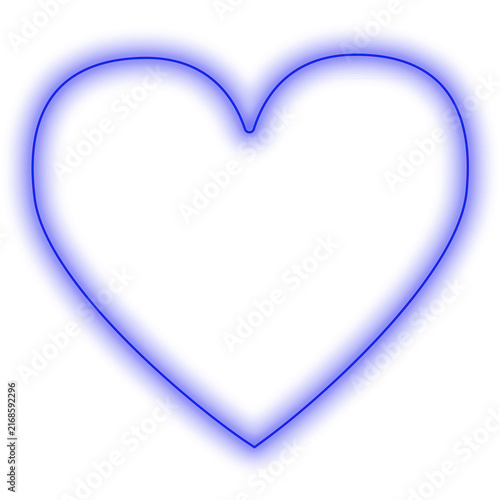 blue heart isolated