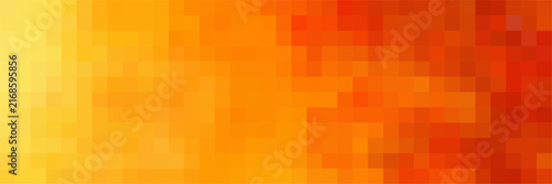 Colorful Pixel Art Abstract Wide Background, Geometric Mosaic Grid Pattern Vector Illustration for Long Banner