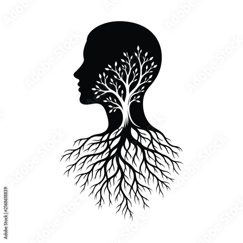vector illustration of a sketch of tree