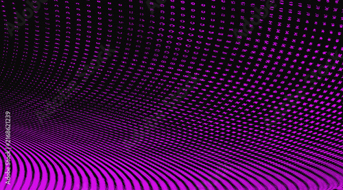Abstract Magenta Dot Waves Halftone Texture Background