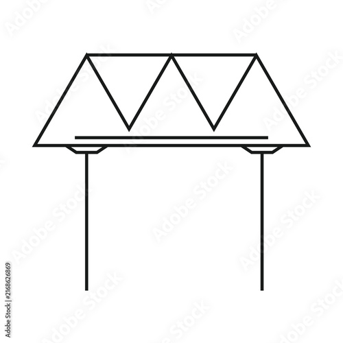 Bridge Structure Vector Line Icon