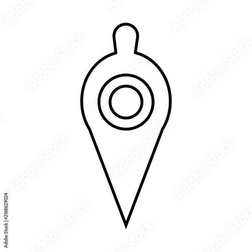 Location Map Pointer Vector Line Icon