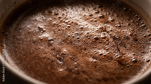 Hot Chocolate Froth Close-up