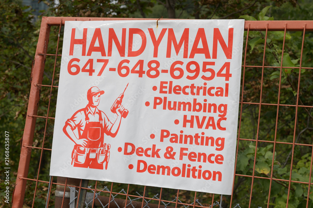 Naklejka premium handyman sign in Toronto