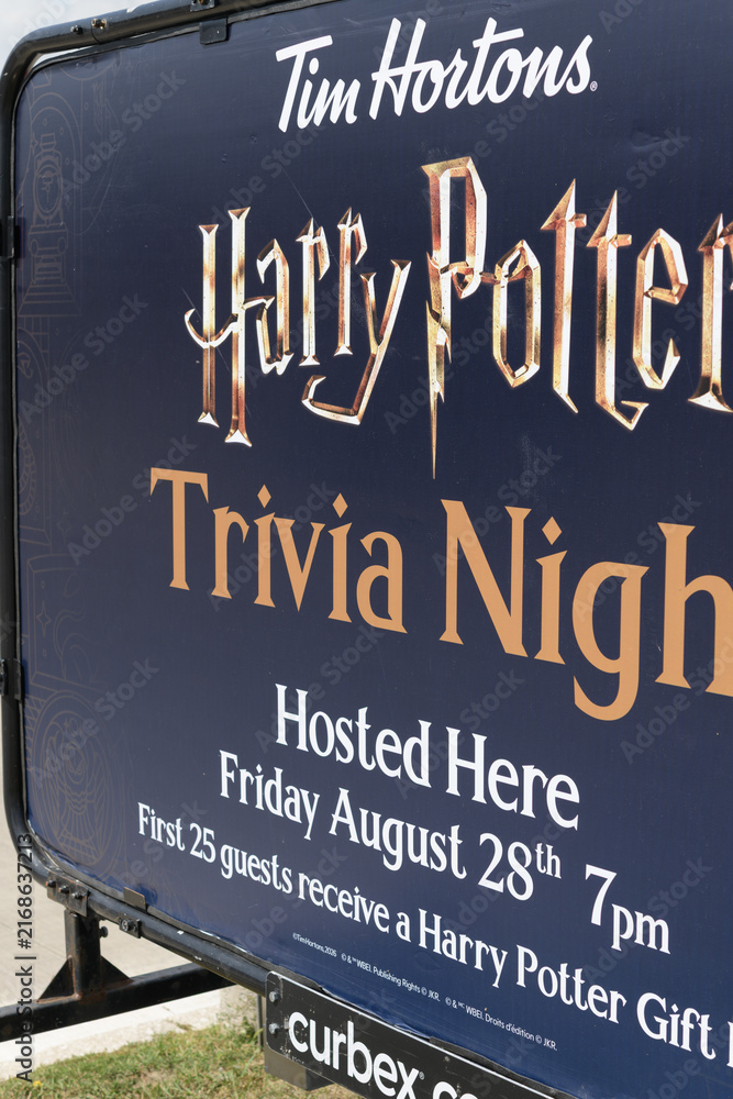 Naklejka premium cross country Harry Potter promotion at Tim Hortons (to celebrate two major milestones: the 25th anniversary of the first Harry Potter film and the annual 