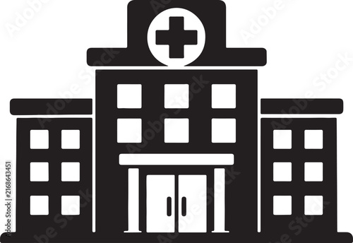 Black and White Church and House Vector Illustration, Minimal Monochrome Architectural Design, Simple Building Icon for Religious, Real Estate, Graphic Design and Print Templates