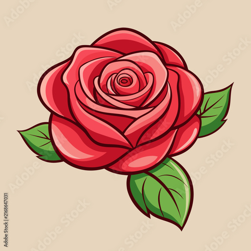 red rose vector illustration