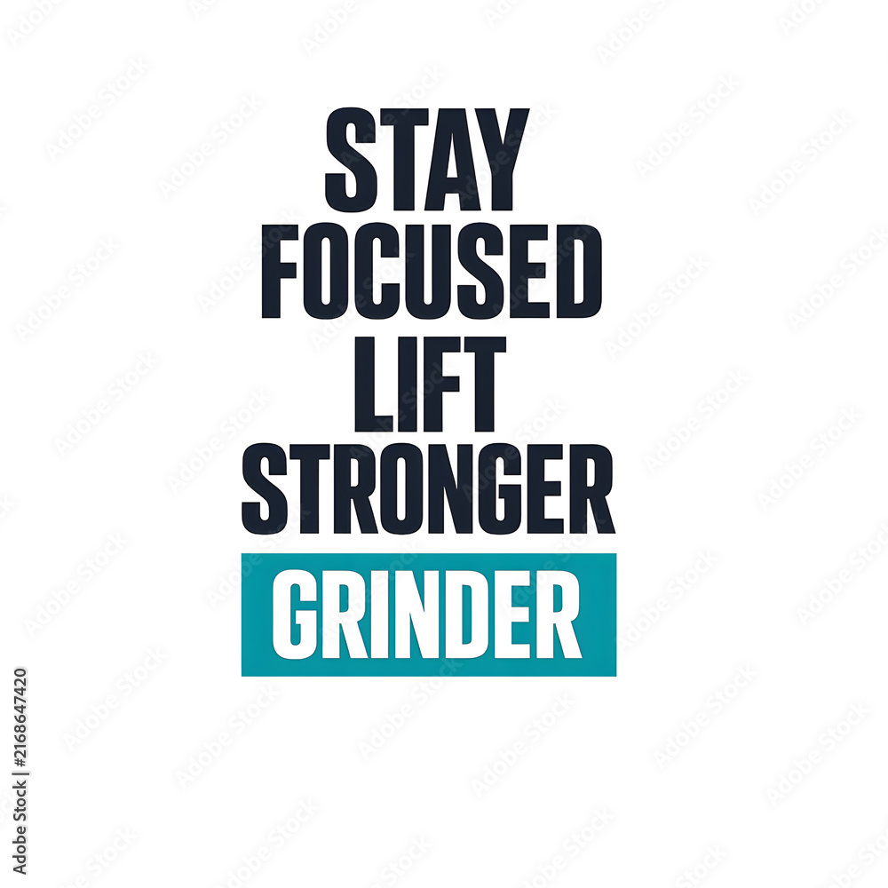 Obraz premium STAY FOCUSED Premium Fitness Typography Graphic for Apparel