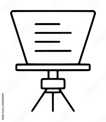 Konstfotografi Professional teleprompter vector icon for broadcasting and public speaking