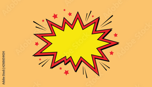 Comic book style starburst speech bubble for high impact message design