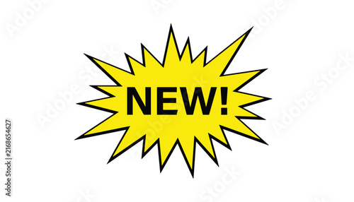 New comic starburst speech bubble for promotional retail campaigns
