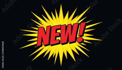 New burst icon for comic style marketing and retail promotional campaigns