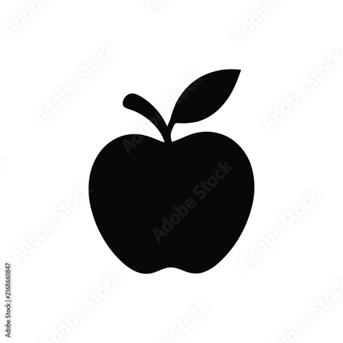 silhouette of a apple