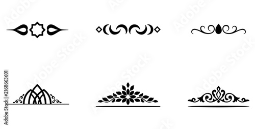 Islamic Geometric Divider Vector Set with Minimal Arabesque Separator Design
