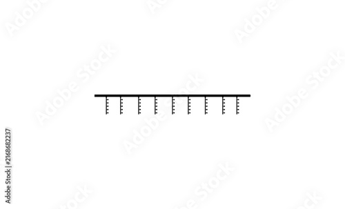 Minimalist Ruler or Measurement Scale Vector Icon